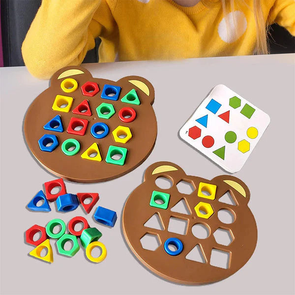 Learning Puzzle Blocks for Children from 3 Years | Color &amp; Shape Sorting | Promotes Creativity, Logic &amp; Teamwork | 25×20 cm
