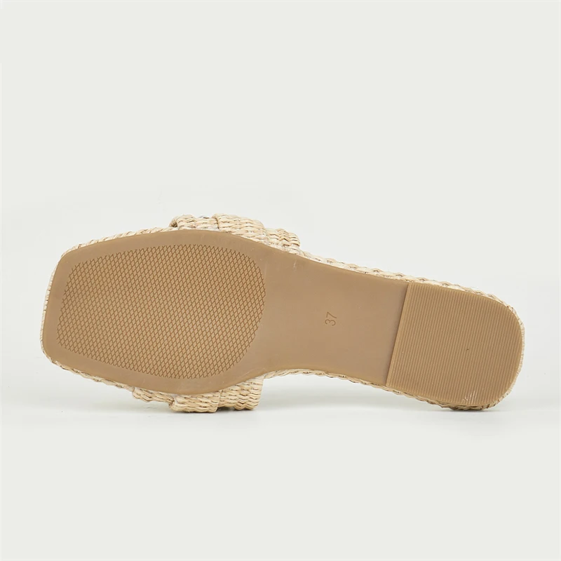 Damen Strass-Pantoletten mit Plateausohle | Glitzer-Slipper mit niedrigem Absatz | Elegante Sommersandalen