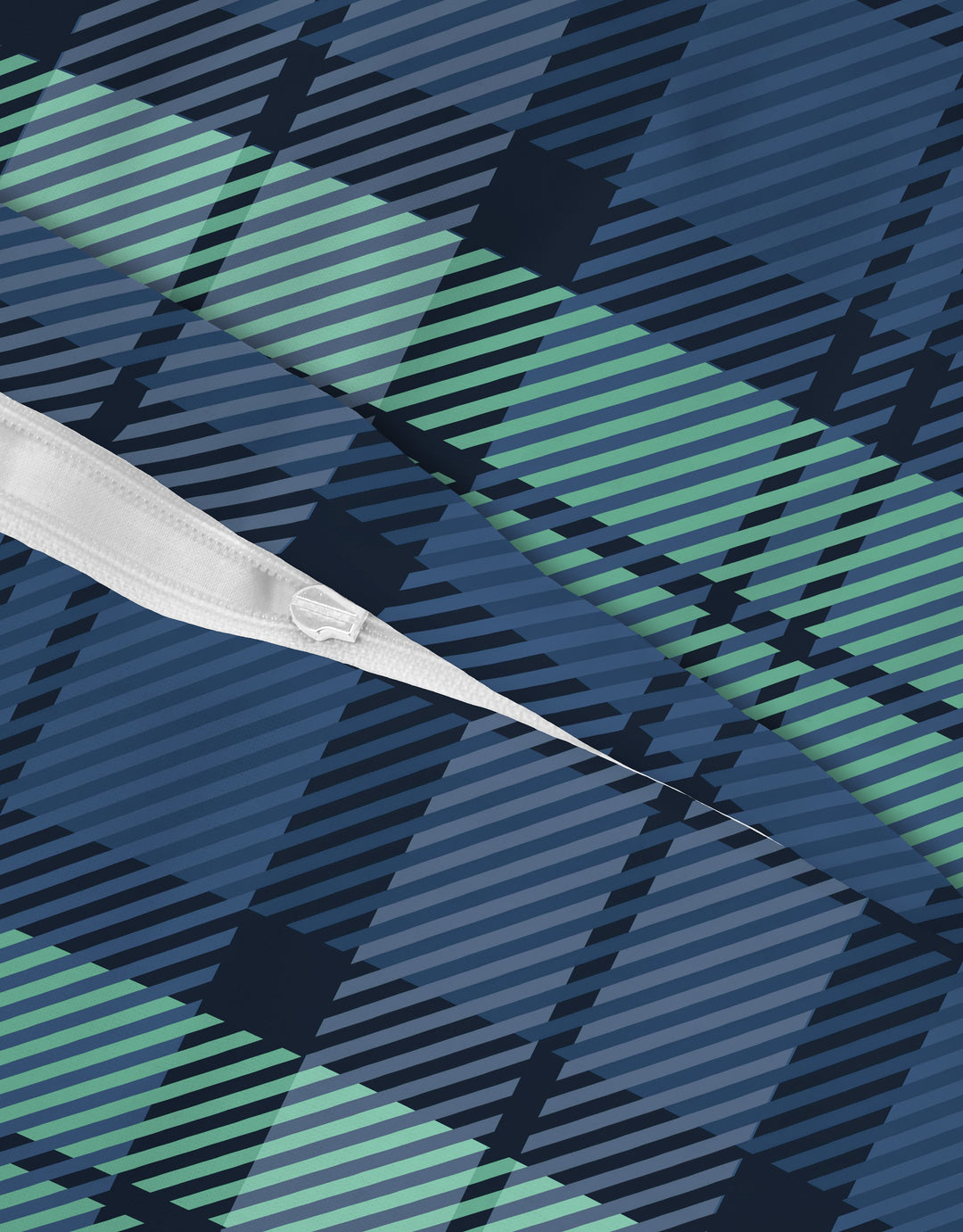 Feinbiber Bettwäsche aus 100 % Baumwolle | Tartan-Karo in Saphirblau und Tannengrün | Beidseitig angeraut und 60 °C waschbar