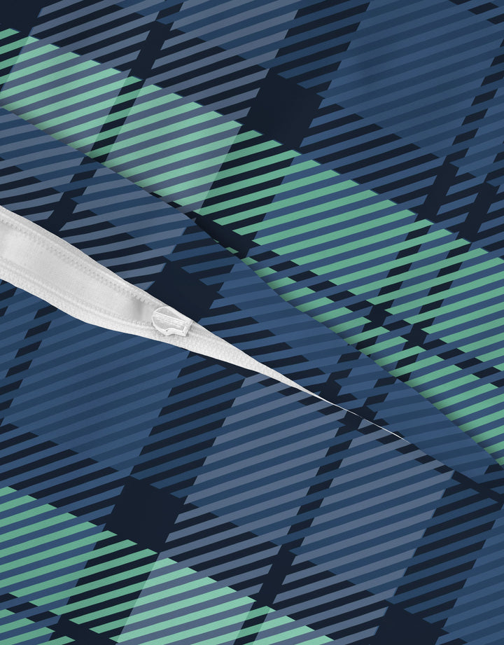 Feinbiber Bettwäsche aus 100 % Baumwolle | Tartan-Karo in Saphirblau und Tannengrün | Beidseitig angeraut und 60 °C waschbar