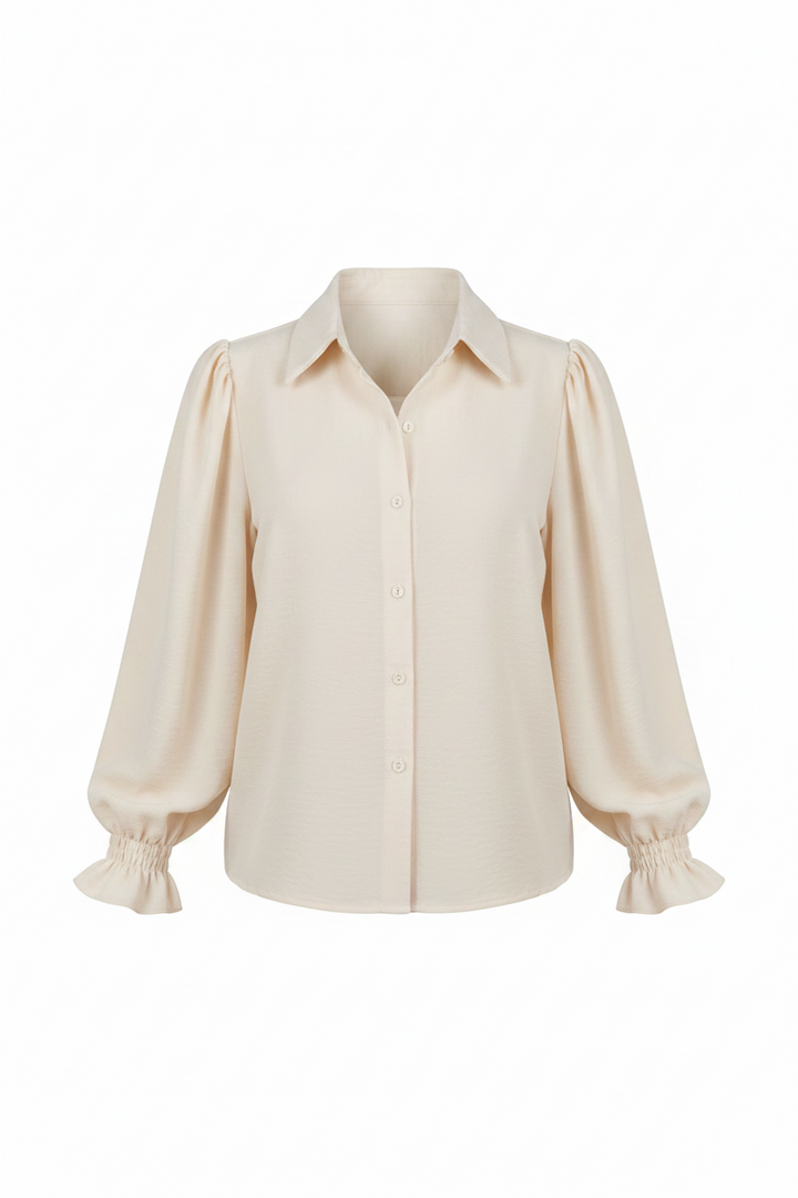 Damen Bluse | Bluse mit Ballonärmeln &amp; lockerer Passform