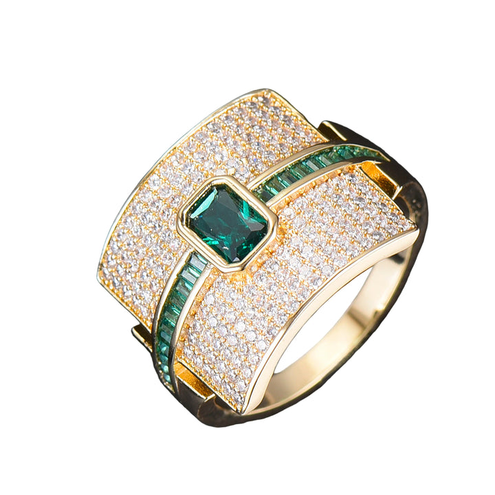 Damen Ring mit Cubic Zirkonia | Eleganter Stapelring im Luxus-Design | Funkelnder Statement- &amp; Verlobungsring