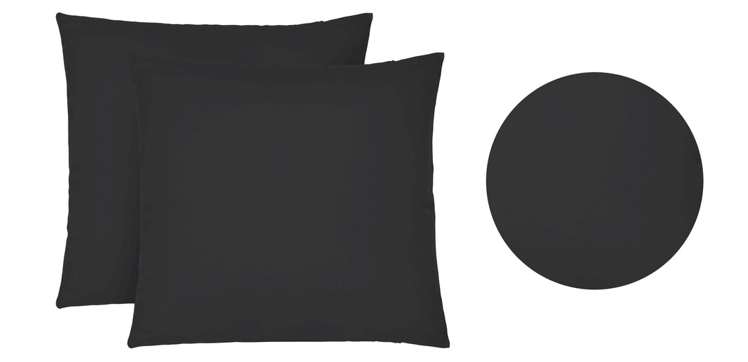 Jersey Kissenbezug 2er Set aus 100 % Baumwolle | Elastisch und weich | 80×80 oder 40×40 cm | Waschbar bei 60 °C
