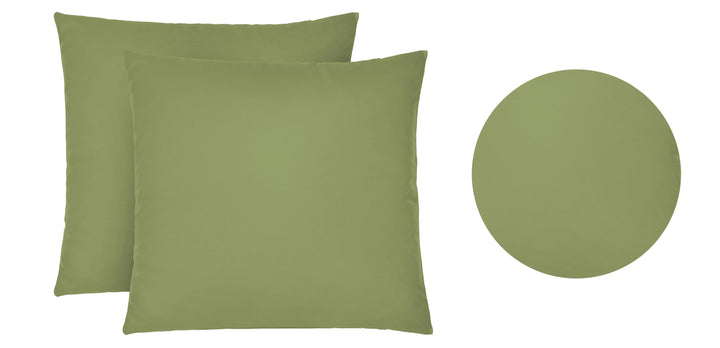 Jersey Kissenbezug 2er Set aus 100 % Baumwolle | Elastisch und weich | 80×80 oder 40×40 cm | Waschbar bei 60 °C