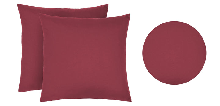 Jersey Kissenbezug 2er Set aus 100 % Baumwolle | Elastisch und weich | 80×80 oder 40×40 cm | Waschbar bei 60 °C