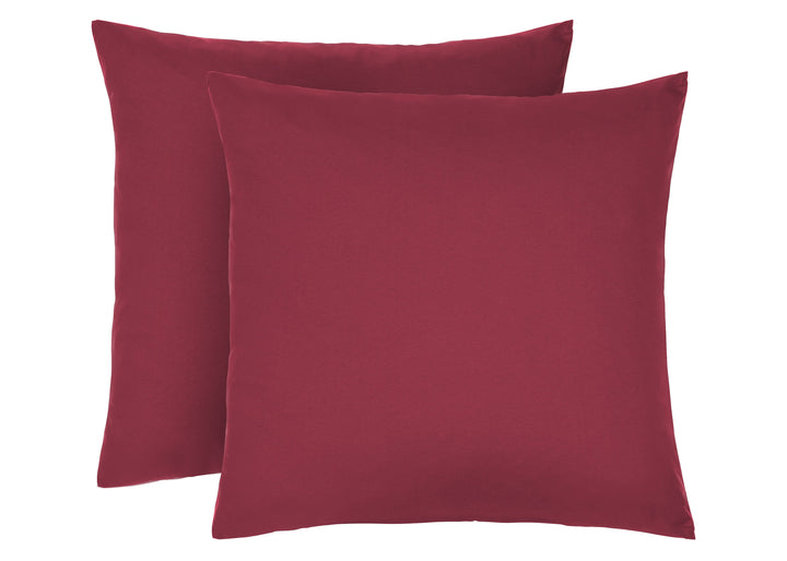 Jersey Kissenbezug 2er Set aus 100 % Baumwolle | Elastisch und weich | 80×80 oder 40×40 cm | Waschbar bei 60 °C
