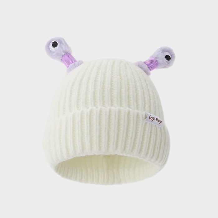 Beanie with glowing eyes &amp; flexible tentacles | Warm &amp; soft, elastic fit | Festival, party &amp; winter look