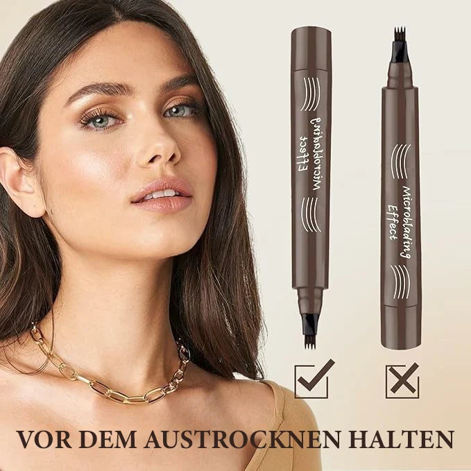 Augenbrauenstift mit Microblading-Effekt | Präziser Applikator für Härchen-Look | Wasser- &amp; schweißbeständig, mehrere Farben