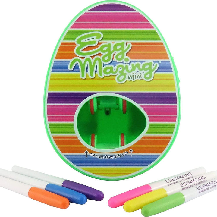 Spinner decorativo per uova per bambini | Macchina per girare e disegnare sulle uova di Pasqua | Include pennarelli per strisce e motivi | Creatività manuale