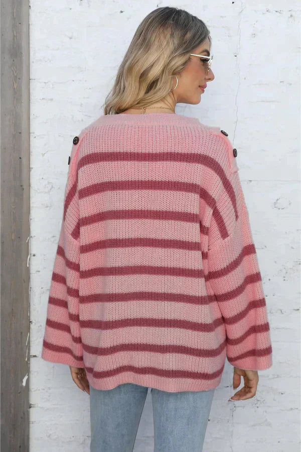Lisa | Striped Crew Neck Sweater