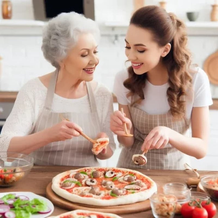 Pizzaschieber mit Belag-Schutz – GlideSlice für saubere Pizza-Transfers | Stabil gegen Durchhängen | Ergonomischer Griff