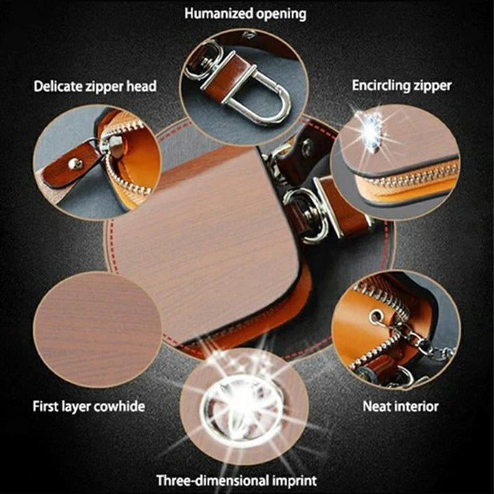 RFID-Schutztasche | Signalblocker für Autoschlüssel mit Doppelkammer gegen Keyless-Relay, 14 × 10 cm