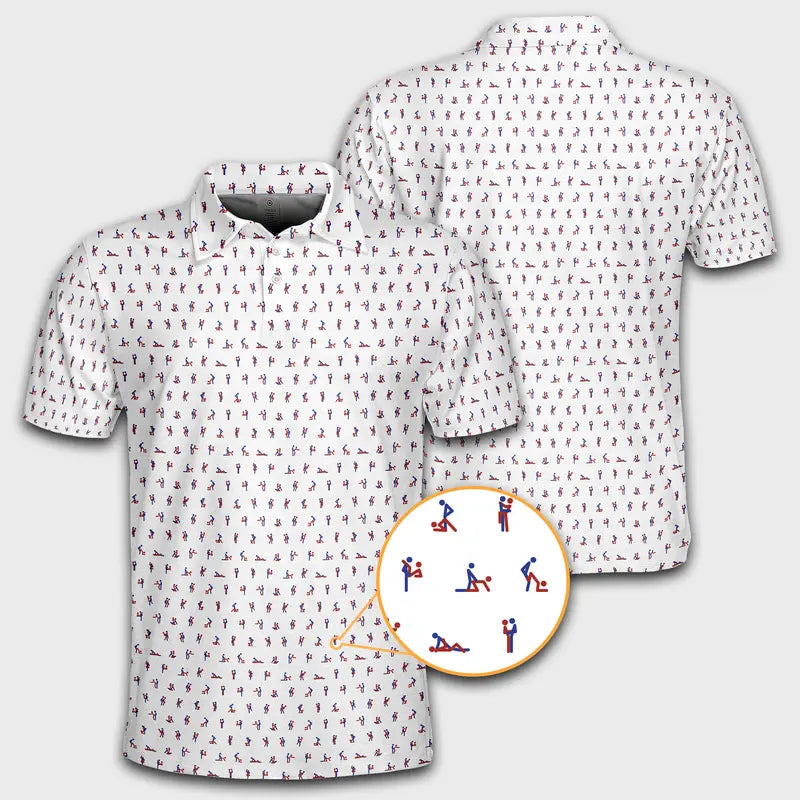 Herren Poloshirt mit Print | Atmungsaktives Stretch Polo im Slim Fit | Freizeitshirt für Alltag, Urlaub &amp; Freizeit