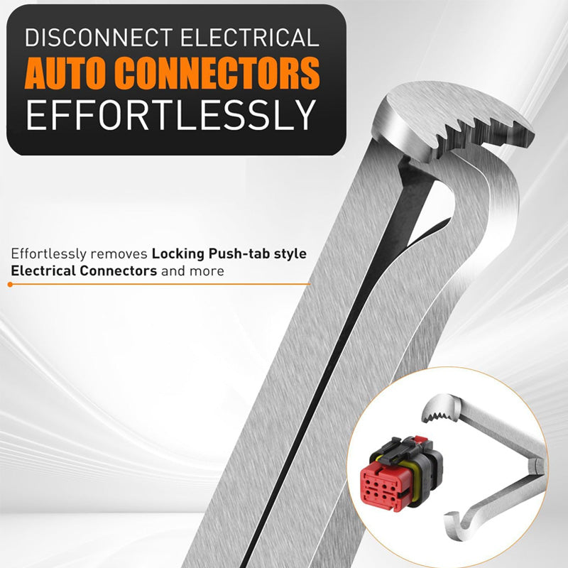 Stecker-Entriegelungswerkzeug für Auto | löst elektrische Steckverbinder ohne Kabelbruch | Kohlenstoffstahl, kompakt | 19 cm