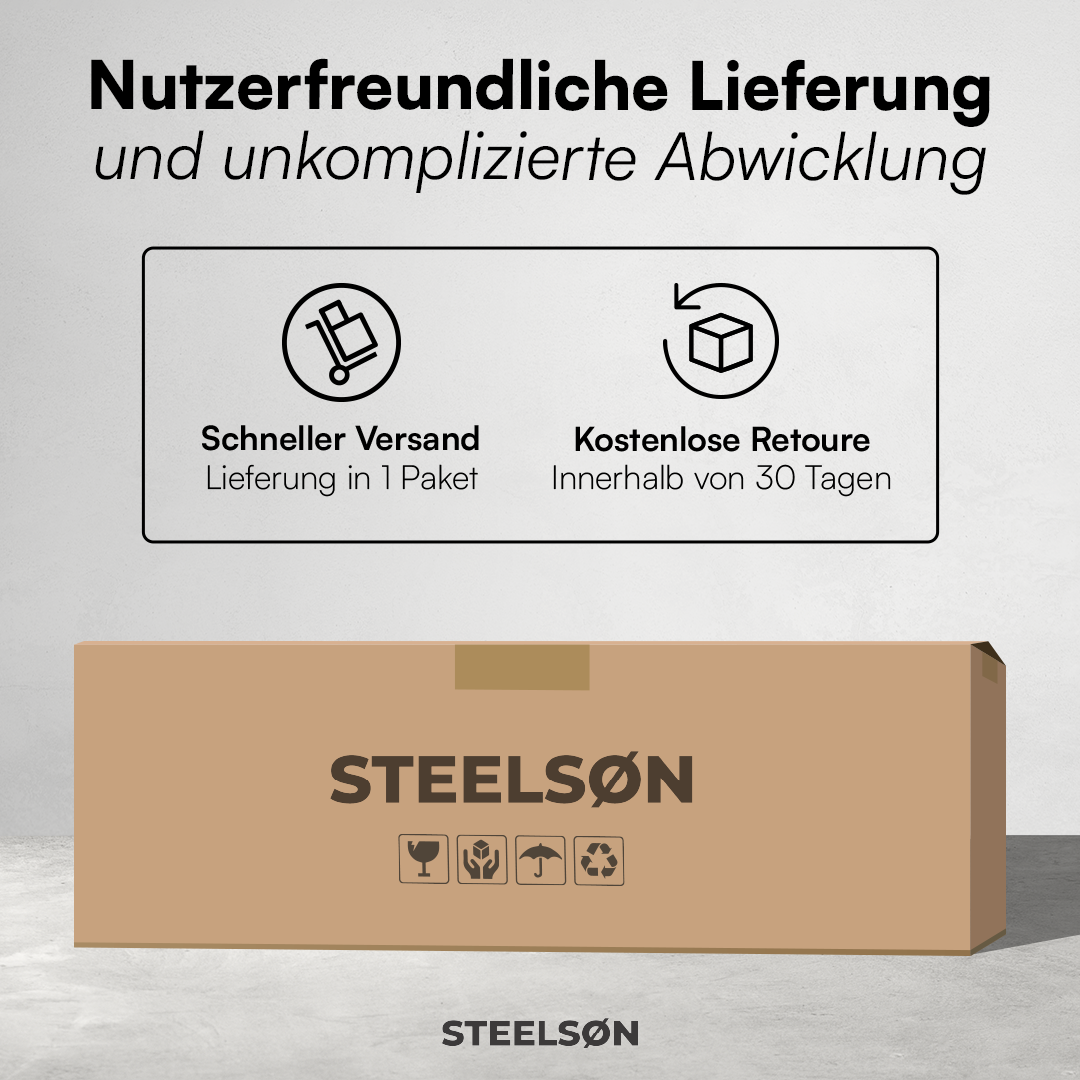 Kaminholzregal | Brennholzregal aus verzinktem Stahl für innen und außen, wetterfest mit höhenverstellbaren Füßen