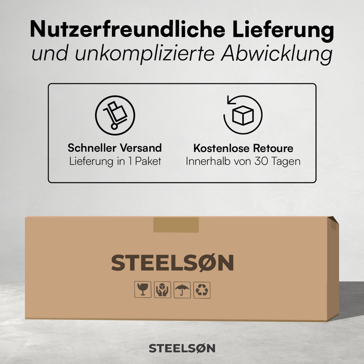 Kaminholzregal | Brennholzregal aus verzinktem Stahl für innen und außen, wetterfest mit höhenverstellbaren Füßen