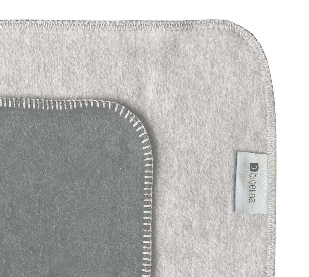Doubleface Wohndecke 150 x 200 cm aus Polyester | Wendedecke mit Häkel-Einfassung | Waschbar bei 60 °C für Sofa und Bett