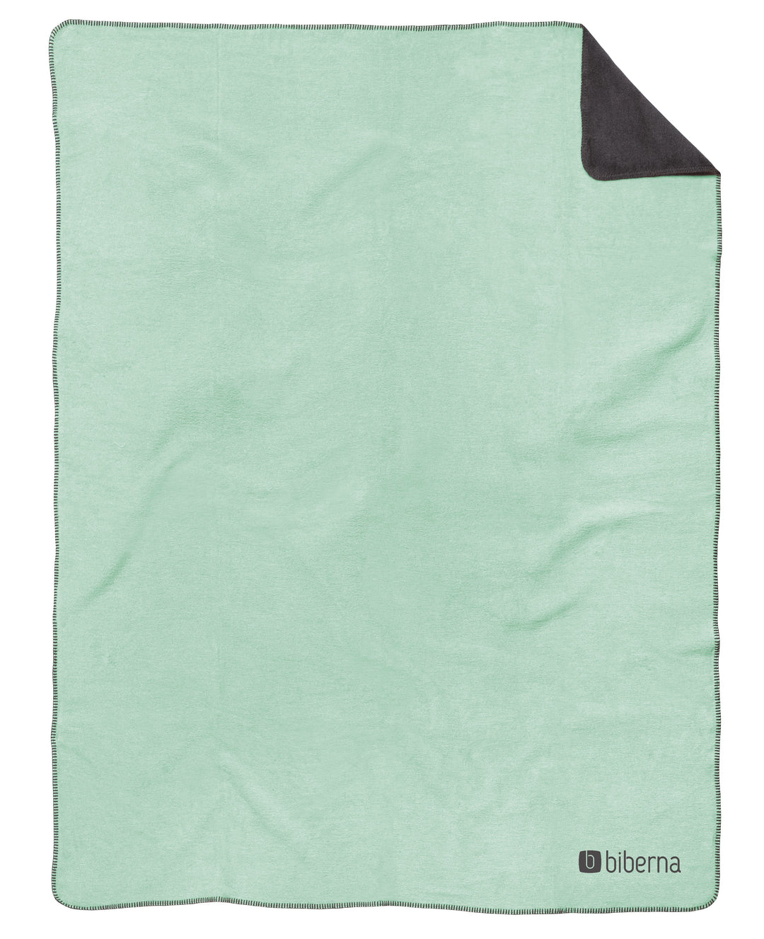 Doubleface Wohndecke 150 x 200 cm aus Polyester | Wendedecke mit Häkel-Einfassung | Waschbar bei 60 °C für Sofa und Bett