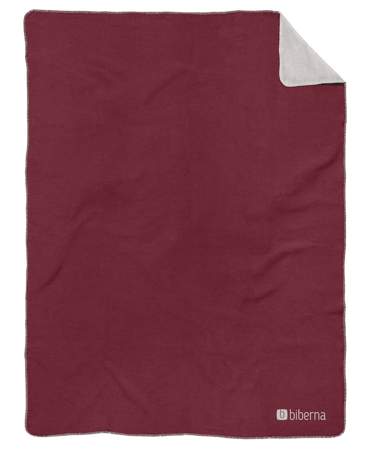 Doubleface Wohndecke 150 x 200 cm aus Polyester | Wendedecke mit Häkel-Einfassung | Waschbar bei 60 °C für Sofa und Bett