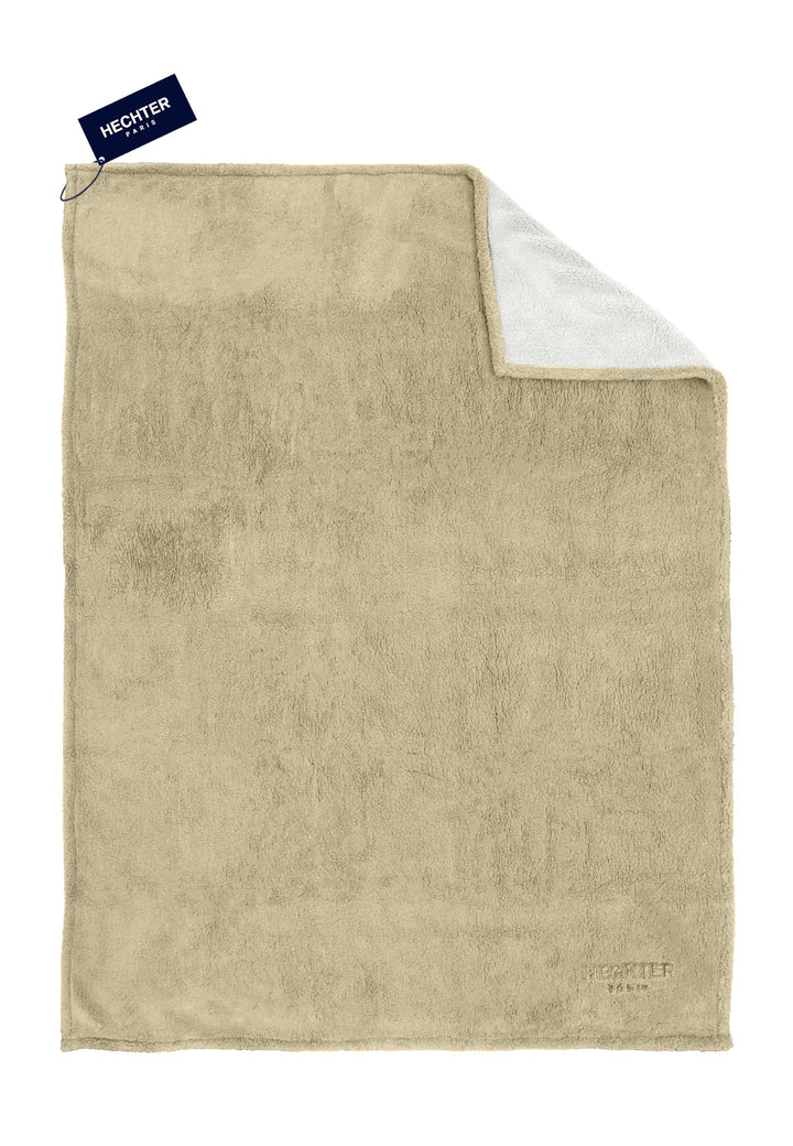 Sherpa Wohndecke aus weichem Fleece | Wendedecke mit glatter Rückseite, breitem Saum und waschbar bis 60 °C für Sofa und Bett