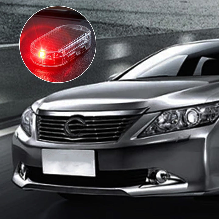 Solar LED Auto Alarmleuchte | Blinkende Sicherheitsanzeige für Auto | Automatischer Nachtsensor | Solar &amp; USB-Aufladung | 2er- oder 4er-Set