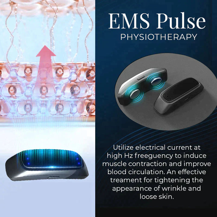 EMS Mikrostrom V-Shape Gesichtsband für Nacht &amp; Alltag | Sanfte Impulse für Kieferlinie &amp; Kontur | Leicht, wiederaufladbar | 1+1 Set