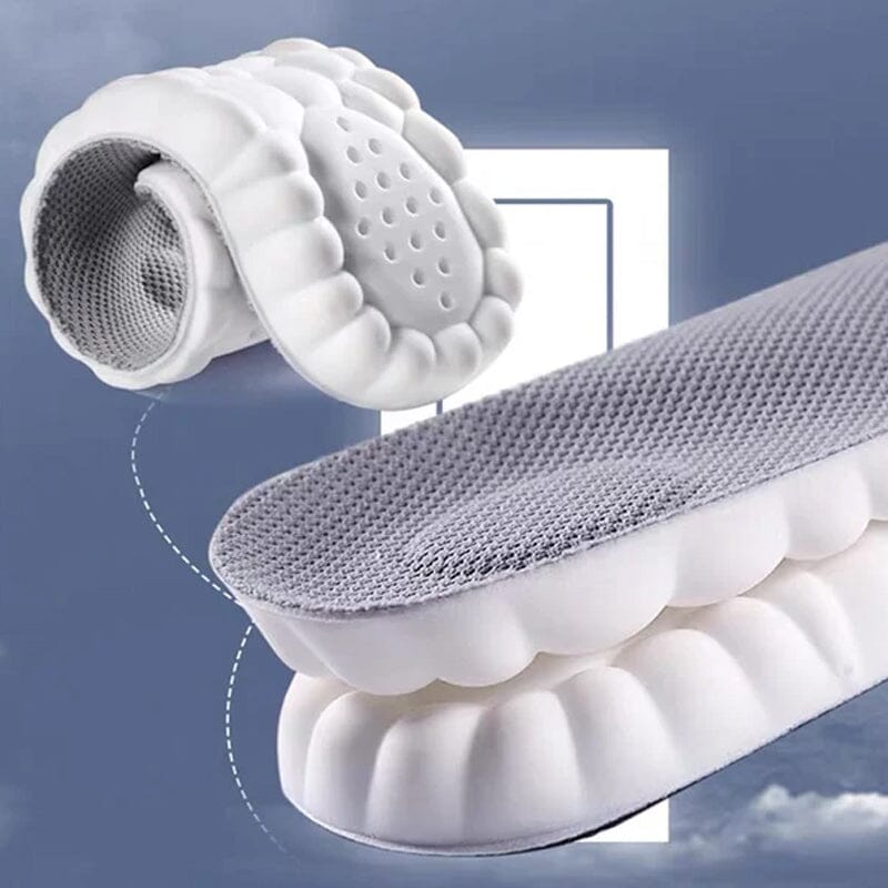 4D Insoles with Arch Support &amp; Cushioning | Acupressure Points | Breathable for Everyday &amp; Sports | EU 35–46