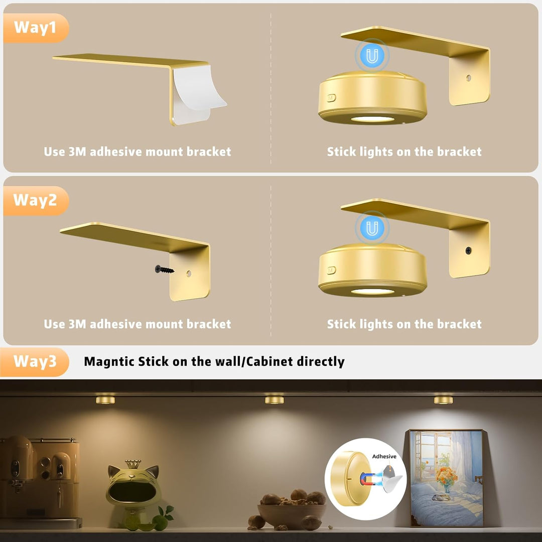 Bilderleuchte | Magnetische LED-Leuchte mit Touch, Fernbedienung und Warm-/Kaltweiß