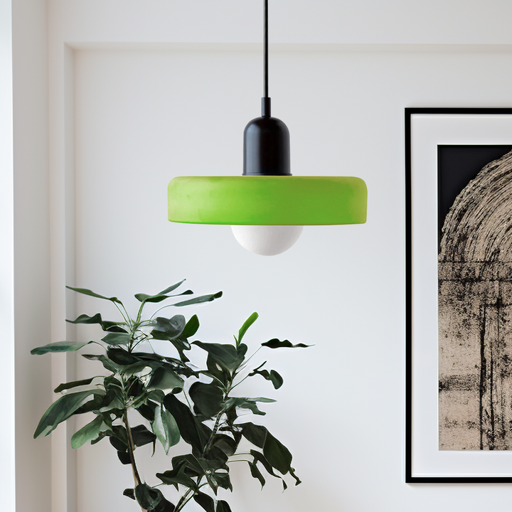 Pendant lamp made of metal &amp; glass with stained glass look | Ø25/Ø35 cm, G9 socket | Adjustable suspension | Crystal look