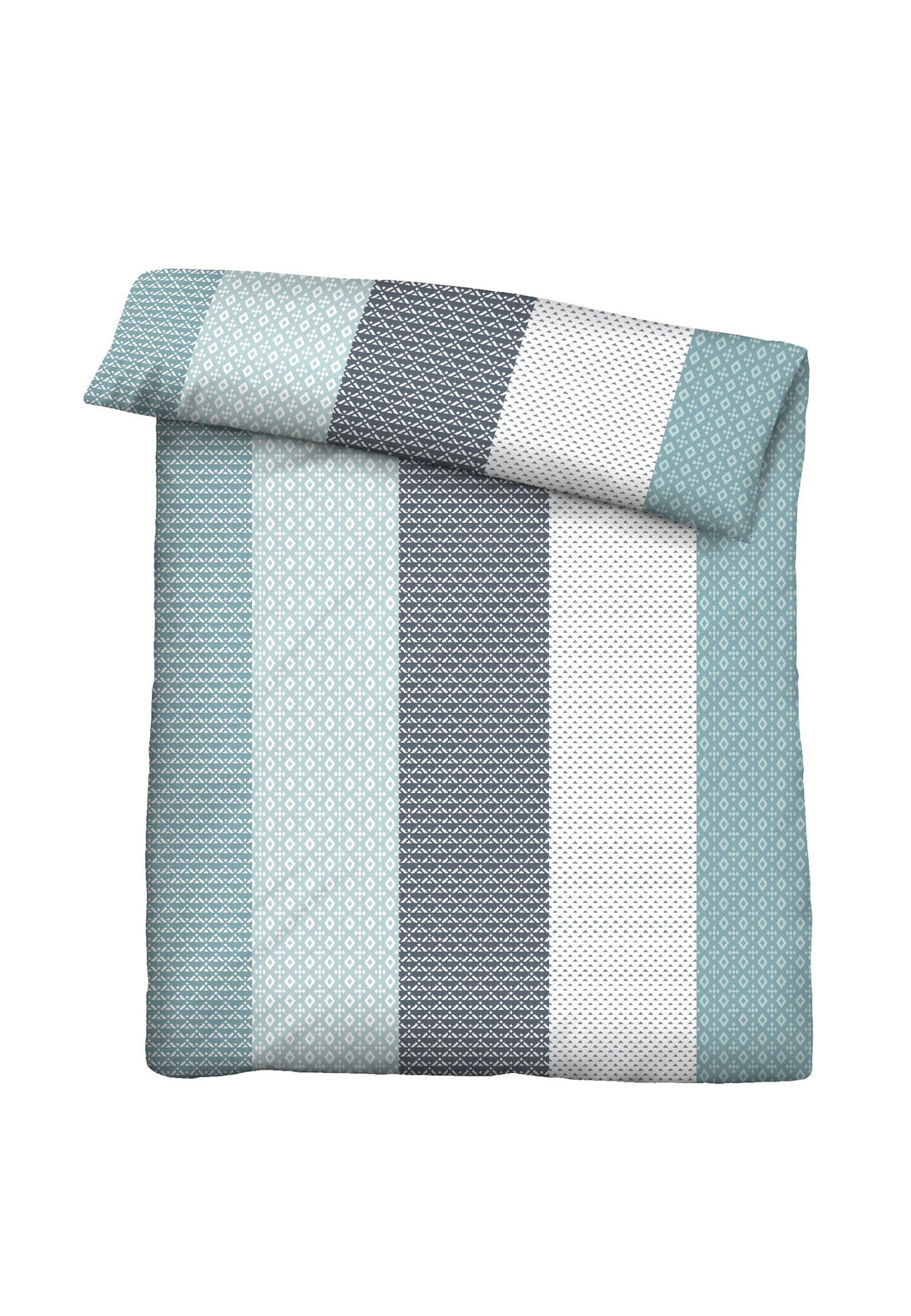 Nicki Bettwäsche Taubenblau | Samtig weiche Oberfläche und wärmendes Gefühl | 135×200 oder 150×220 cm mit Kissenbezug