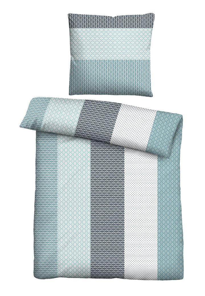 Nicki Bettwäsche Taubenblau | Samtig weiche Oberfläche und wärmendes Gefühl | 135×200 oder 150×220 cm mit Kissenbezug