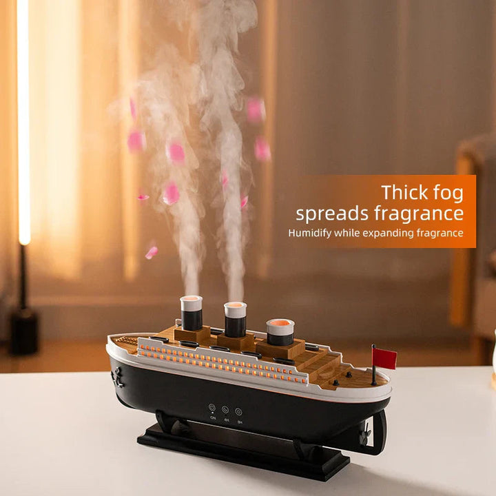 Luftbefeuchter mit Aromatherapie | 1-Liter-Tank, Fernbedienung, LED-Nachtlicht und feiner Nebel für Räume bis 20 m²
