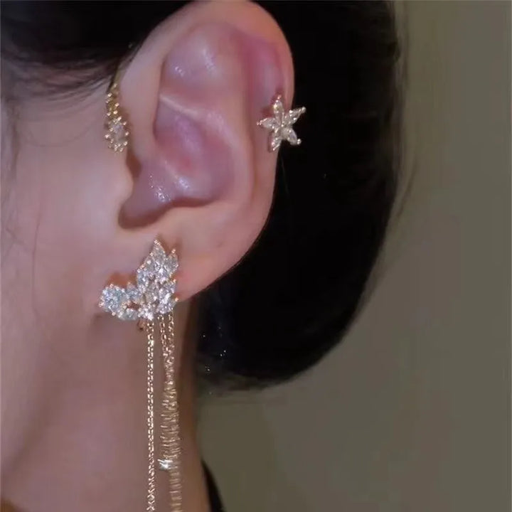 LumiStar – Shimmering Tassel Earrings
