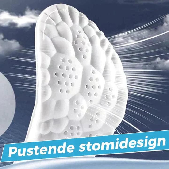 4D Insoles with Arch Support &amp; Cushioning | Acupressure Points | Breathable for Everyday &amp; Sports | EU 35–46