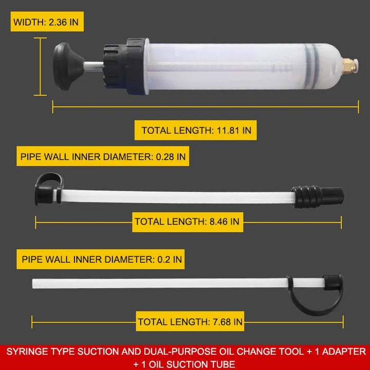 Injection-Design Suction and Injection Tool for Oil Change