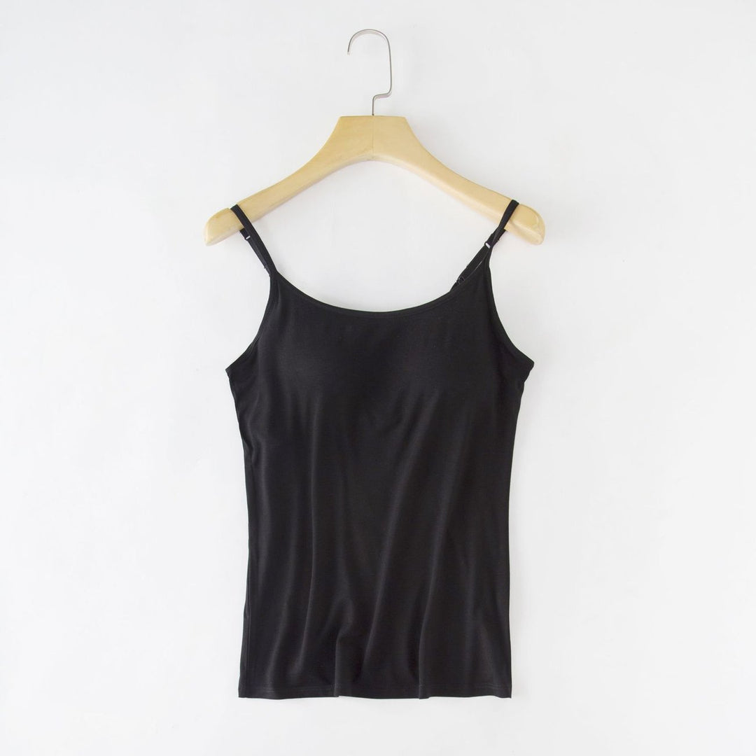 Damen Camisole Top mit integriertem BH | Verstellbare Träger | Atmungsaktiver Stoff &amp; figurbetonter Sitz