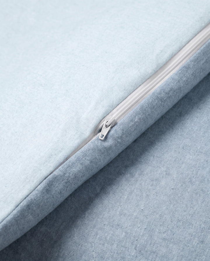 Melange Flanell Bettwäsche aus 100 % Baumwolle | Beidseitig angeraut, OEKO-TEX zertifiziert, mit Reißverschluss und 60 °C waschbar