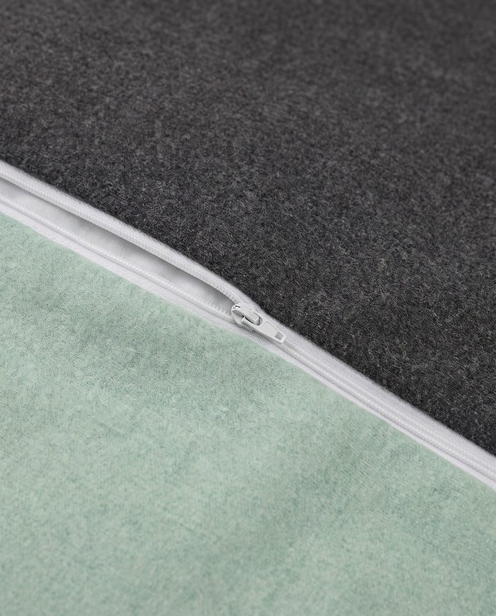 Melange Flanell Bettwäsche aus 100 % Baumwolle | Beidseitig angeraut, OEKO-TEX zertifiziert, mit Reißverschluss und 60 °C waschbar
