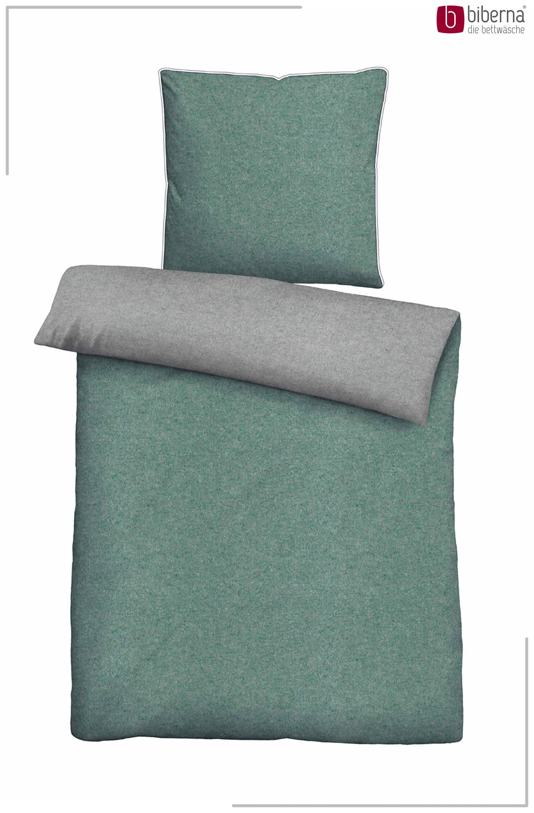 Melange Flanell Bettwäsche aus 100 % Baumwolle | Beidseitig angeraut, OEKO-TEX zertifiziert, mit Reißverschluss und 60 °C waschbar