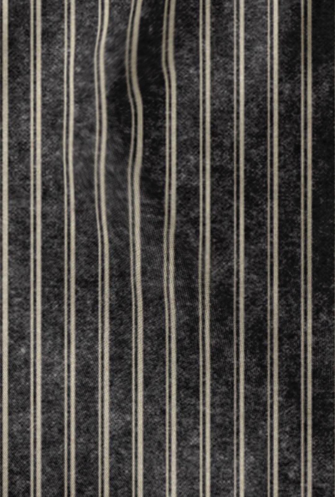 Melange Flanell Bettwäsche aus 100 % Baumwolle | Feine Längsstreifen in Hellgrau und Weiß | Beidseitig angeraut, 60 °C waschbar