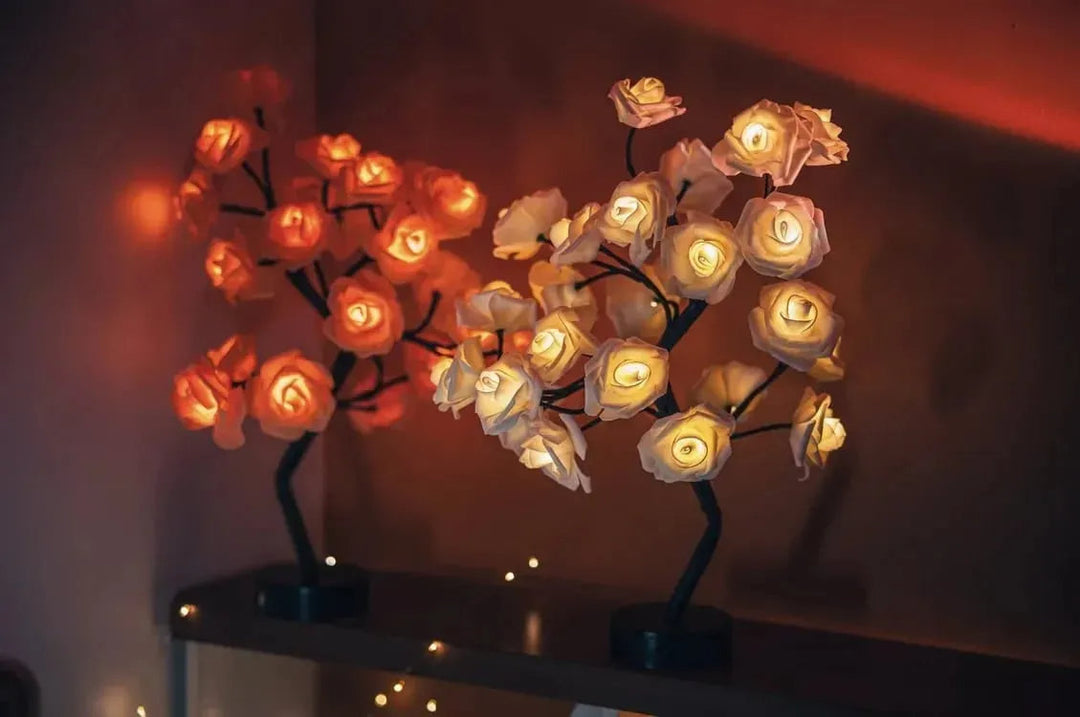 Arbre bonsaï lumineux LED avec socle tactile | Branches réglables &amp; plusieurs modes lumineux | USB ou piles, déco pour la maison