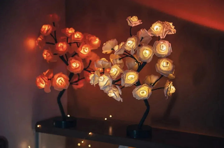 Arbre bonsaï lumineux LED avec socle tactile | Branches réglables &amp; plusieurs modes lumineux | USB ou piles, déco pour la maison