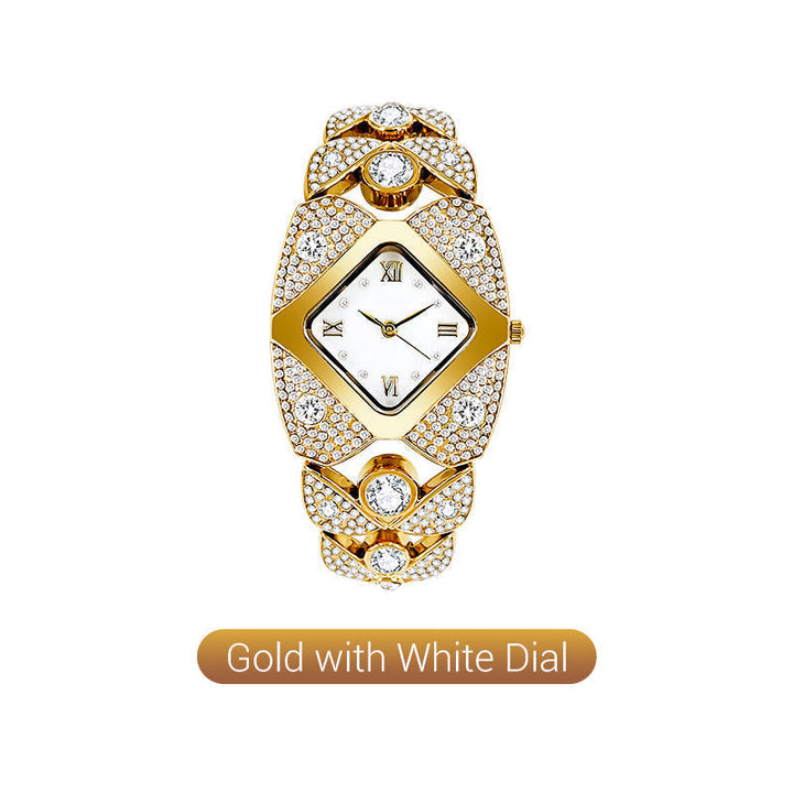 Orologio vintage da donna con quadrante in pietra naturale | Quarzo preciso ±15 sec/mese | Resistente agli schizzi | Argento/oro