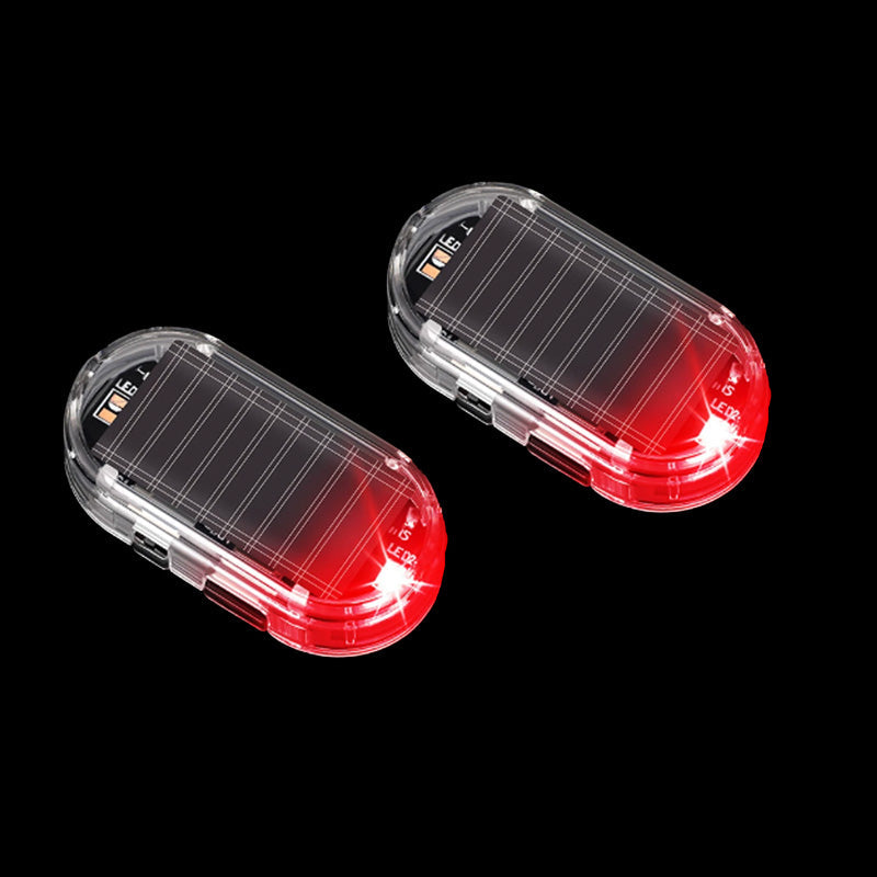 Solar LED Auto Alarmleuchte | Blinkende Sicherheitsanzeige für Auto | Automatischer Nachtsensor | Solar &amp; USB-Aufladung | 2er- oder 4er-Set