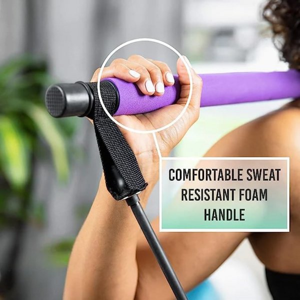 Pilates Widerstandstrainer für Ganzkörper-Workouts in Minuten – PowerSculpt Pro | Einstellbarer Widerstand | Für Anfänger bis Profis