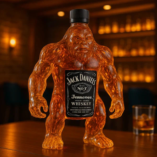 Bottiglia di whisky Bigfoot in vetro | Design scultoreo per collezionisti e appassionati di whisky | 370 ml, decorativa e appariscente