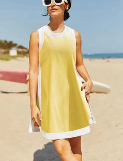 Damen 2-teiliges Sommer Set mit Color-Block Design | Locker geschnittenes Top &amp; High-Rise Shorts | Leicht &amp; atmungsaktiv