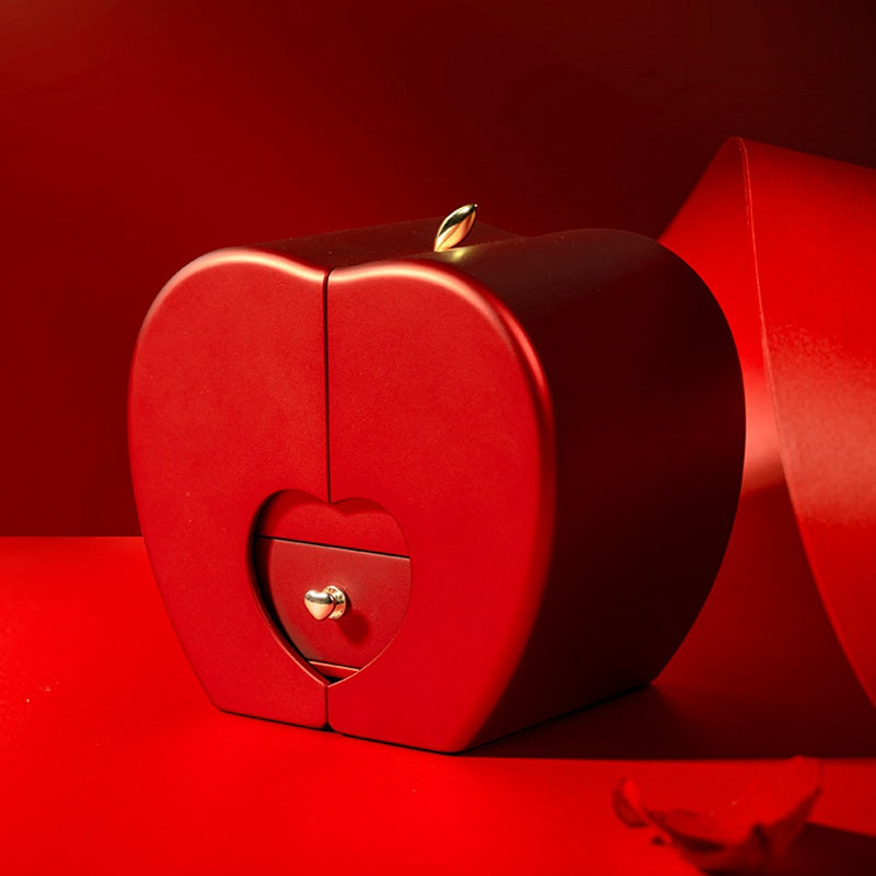 Rose Apple Jewelry Box™ | With eternal rose necklace