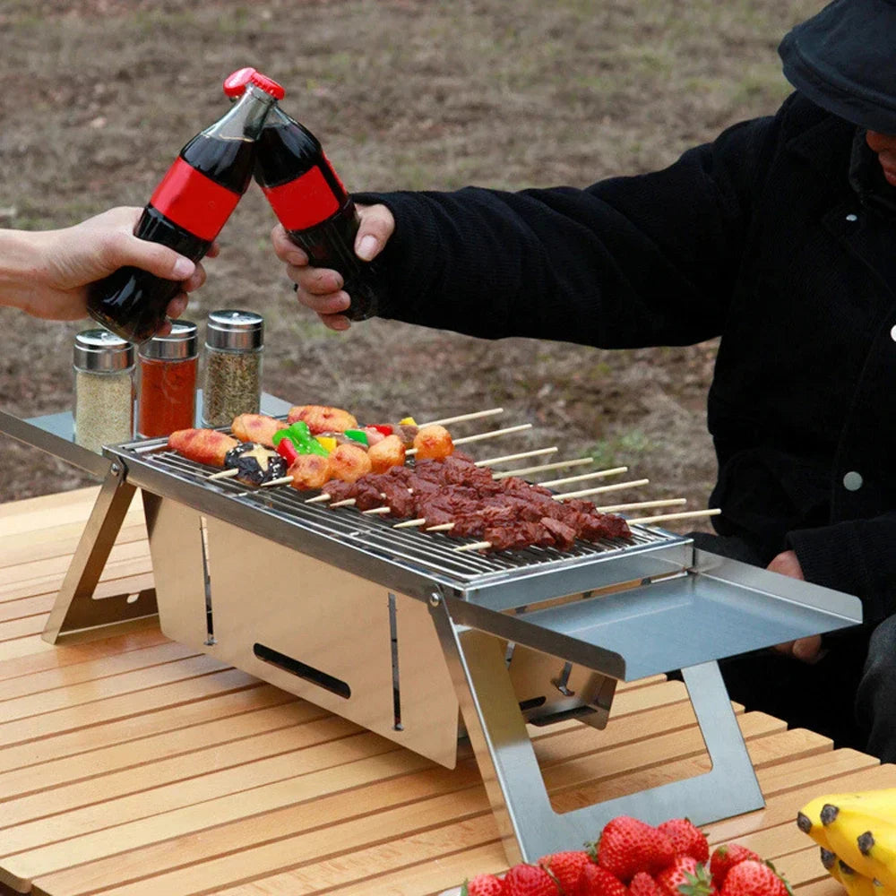 CampGrill – Trojstupňový výškovo nastaviteľný BBQ gril s taškou na prenášanie