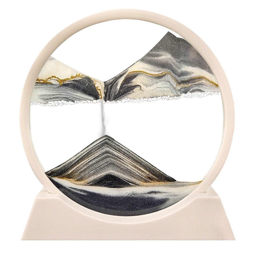 Art du sable animé dans cadre en verre | Décoration relaxante pour bureau &amp; salon | Chaque rotation crée un nouveau motif